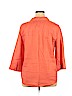 Chico's 100% Linen Orange 3/4 Sleeve Button-Down Shirt Size XL (3) - photo 2