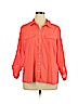 Rebecca Malone 100% Polyester Pink Long Sleeve Button-Down Shirt Size XL - photo 1