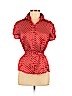 Say What? Red Short Sleeve Blouse Size M - photo 1