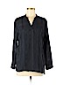 Banana Republic Factory Store 100% Polyester Blue Long Sleeve Blouse Size M (petite) - photo 1