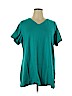 Isaac Mizrahi 100% Cotton Green Short Sleeve T-Shirt Size 2X - photo 1