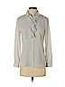 Banana Republic 100% Polyester Gray Long Sleeve Button-Down Shirt Size XS (petite) - photo 1