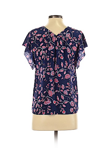 Rebecca Taylor Short Sleeve Silk Top (view 2)