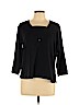 Draper's & Damon's Black Long Sleeve Top Size L (petite) - photo 1