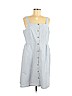 J. Crew Factory Store 100% Cotton Blue Casual Dress Size 14 - photo 1