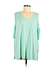 Seven7 Blue Short Sleeve Top Size XXL - photo 1