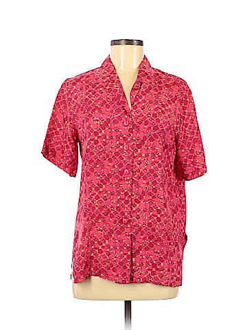 Worthington Short Sleeve Silk Top (view 1)