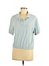 Vanilla Star 100% Cotton Blue Short Sleeve Henley Size M - photo 1