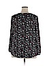 Ann Taylor LOFT 100% Polyester Black Long Sleeve Top Size 20 - photo 2