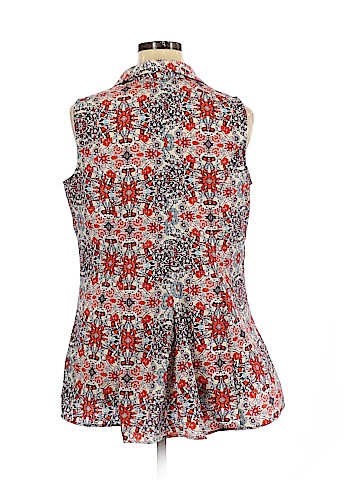 Beige by ECI Sleeveless Button-Down Shirt (view 2)