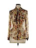 Carolina Herrera Brown Long Sleeve Blouse Size 8 - photo 1