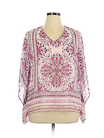 Roz & Ali 3/4 Sleeve Blouse (view 1)