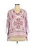 Roz & Ali 100% Polyester Pink 3/4 Sleeve Blouse Size XL (petite) - photo 1