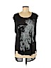 Haute Hippie 100% Modal Black Short Sleeve Top Size M - photo 1