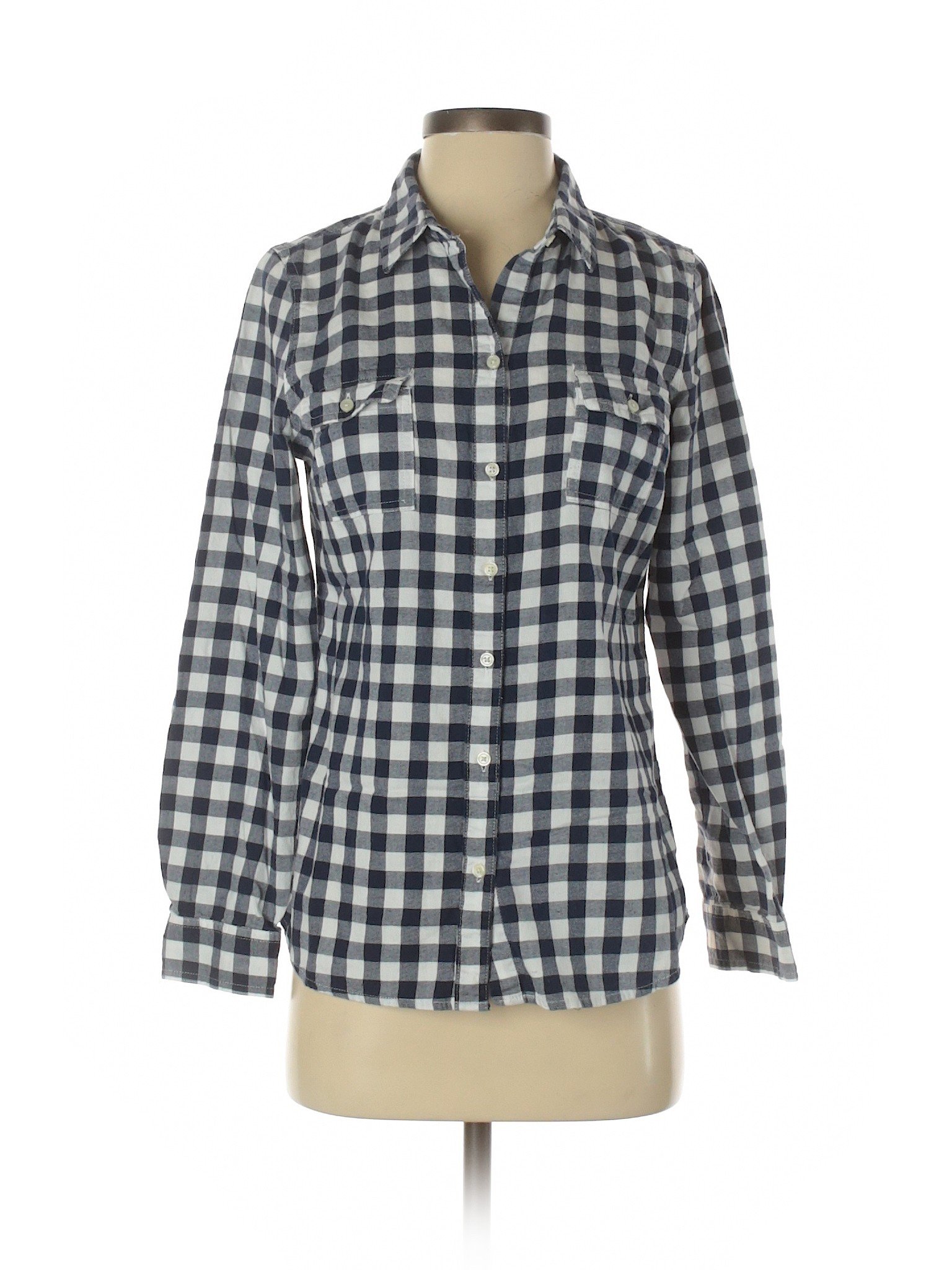 Old Navy Women Blue Long Sleeve Button-Down Shirt S | eBay