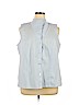 Jones New York 100% Cotton Blue Sleeveless Top Size 16W - photo 1