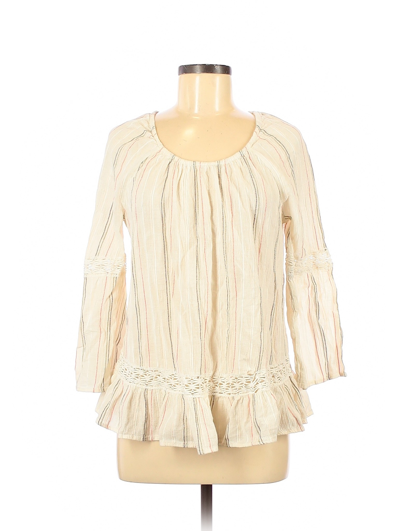 Style&Co Women Ivory Long Sleeve Blouse M | eBay