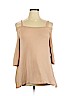 Bobeau Tan Short Sleeve Top Size XL - photo 1