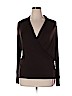 Jones New York Signature Brown Long Sleeve Top Size XL - photo 1