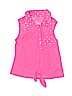 Justice 100% Polyester Pink Sleeveless Top Size 8 - photo 1