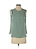 Ann Taylor LOFT Outlet 100% Polyester Green Sleeveless Blouse Size S (petite) - photo 1