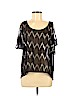 One Clothing 100% Polyester Black Short Sleeve Blouse Size M - photo 1