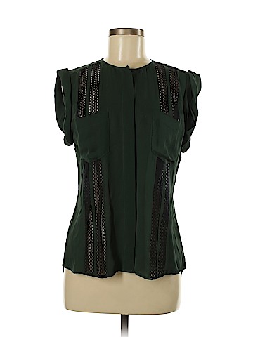 Veronica Beard Short Sleeve Silk Top (view 1)