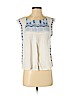 Patrons of Peace 100% Rayon Ivory Sleeveless Blouse Size S - photo 1