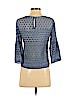 Lavender Brown Blue 3/4 Sleeve Blouse Size XS - photo 2