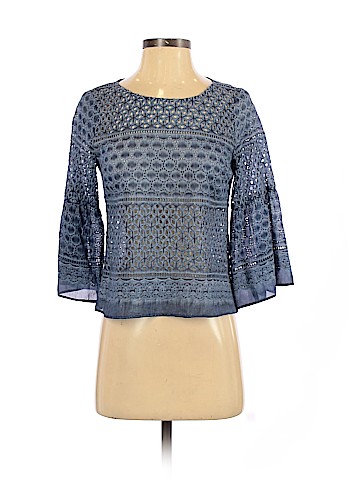 Lavender Brown 3/4 Sleeve Blouse (view 1)