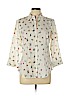 PaperWhite Ivory 3/4 Sleeve Button-Down Shirt Size 12 - photo 1