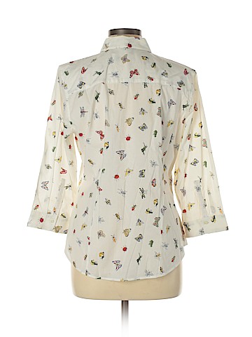 PaperWhite 3/4 Sleeve Button-Down Shirt (view 2)