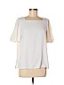 Ann Taylor LOFT 100% Polyester White Short Sleeve Blouse Size M (petite) - photo 1