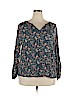 Old Navy 100% Rayon Blue Long Sleeve Blouse Size XXL - photo 1