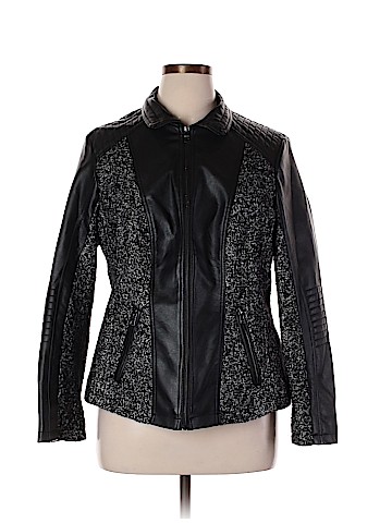 CB Faux Leather Jacket (view 1)