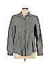 Lafayette 148 New York Gray Long Sleeve Button-Down Shirt Size 10 - photo 1