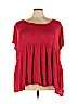 Bobeau Red Short Sleeve Blouse Size 3X - photo 1