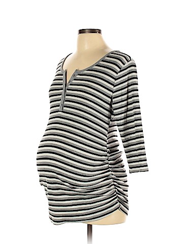 Two Hearts Maternity 3/4 Sleeve Henley (view 1)