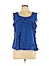 JW Petite 100% Polyester Blue Sleeveless Blouse Size L (petite) - photo 1