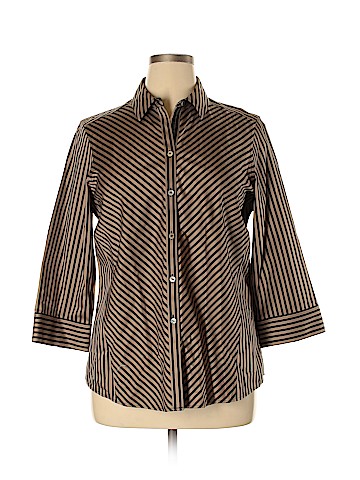 Foxcroft 3/4 Sleeve Button-Down Shirt (view 1)