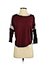 Madewell 100% Linen Burgundy 3/4 Sleeve T-Shirt Size M - photo 1