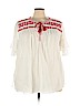 Liz Claiborne 100% Cotton White Short Sleeve Blouse Size 3X - photo 1
