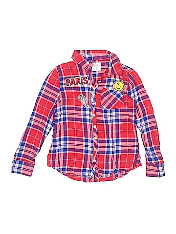 Justice Long Sleeve Button-Down Shirt (view 1)