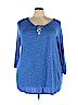 Assorted Brands Blue Short Sleeve Top Size 3X - photo 1