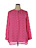 CeCe 100% Polyester Pink Long Sleeve Blouse Size XL - photo 1