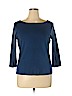 Ann Taylor Factory 100% Cotton Blue 3/4 Sleeve T-Shirt Size XL - photo 1