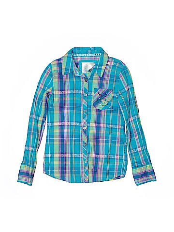 Justice Long Sleeve Button-Down Shirt (view 1)