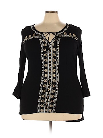 One World 3/4 Sleeve Blouse (view 1)