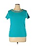 Rafaella 100% Cotton Blue Short Sleeve Top Size XL - photo 1
