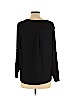 Ann Taylor 100% Polyester Black Long Sleeve Blouse Size L (petite) - photo 2